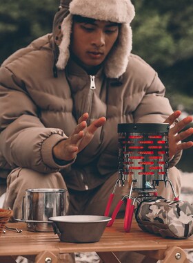 户外露营迷你取暖炉防烫取暖设备不锈钢烤火炉红外线取暖罩暖手炉