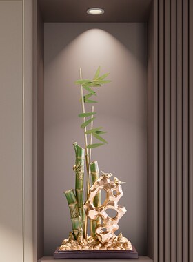 节节高升竹子入门玄关摆件高级感小众客厅装饰工艺品乔迁新居礼品