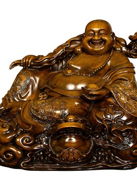 人生如意布袋笑佛像摆件招财金蟾弥勒佛生日礼物公司店铺开业礼品