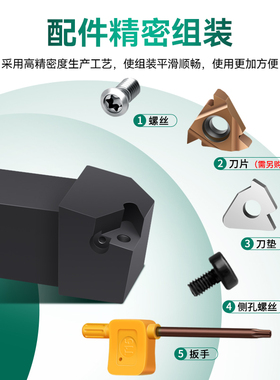 数控外螺纹车刀杆 ser2525m16/2020k16 梯形外牙刀杆车床螺纹刀杆
