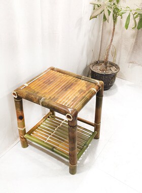 小桌子茶几复古风格小茶台竹子简约花架放烧水壶的架子竹制品家具