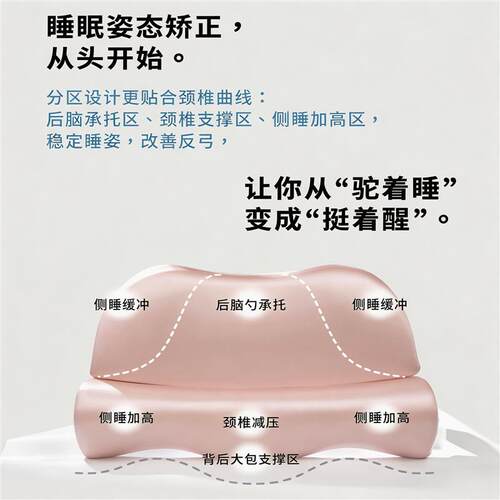 枕头梦蝶生悬浮云朵颈椎支撑记忆枕头颈部支撑反弓护颈体态护颈枕 - 图1