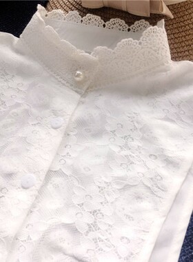 假领衬衫女蕾丝花边领子白色假领子立领假衬衣领子装饰领子假衣领