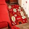 Wedding room decoration wedding carpet non-slip and easy to care for all seasons bedroom bedside blanket red happy word bay window mat