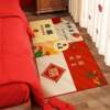 Wedding room decoration wedding carpet non-slip and easy to care for all seasons bedroom bedside blanket red happy word bay window mat