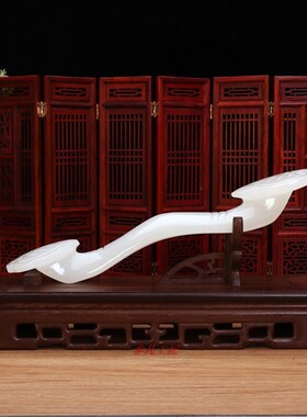 如意摆件天然玉石家居新中式客厅玄关电视桌办公室书柜装饰品摆设