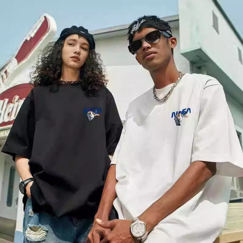 NASABSJU联名夏季新款2026男女同款个性时尚短袖潮牌印花休闲T恤