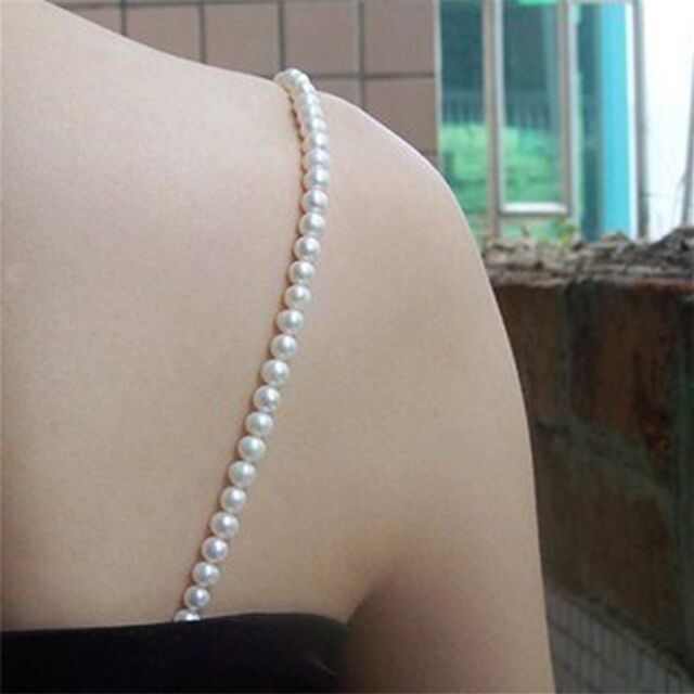New summer buckle wide 2cm off-shoulder pearl tendon high elastic shoulder straps halter neck double underwear accessories shoulder straps buy 3 get 1 free