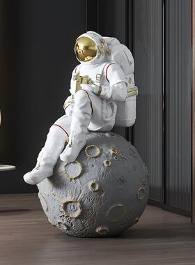 创意太空人客厅摆件大型落地太空人电视柜家居饰品办公室开业礼品