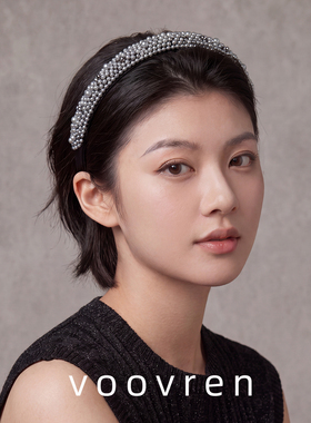 voovren重工头箍高颅顶蓬松发箍2026新款轻奢短发女专用发卡发饰