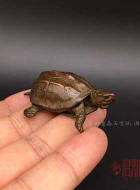 仿古包浆铜乌龟小摆件招财龟长寿龟小陆龟小乌龟铜龟茶宠手把件
