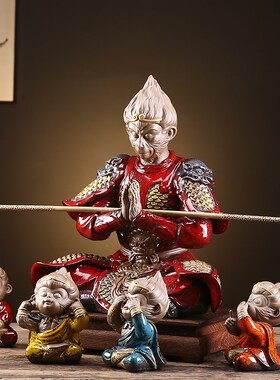 王顺大师黑神话悟空斗战圣佛齐天大圣孙悟空陶瓷创意家居装饰摆件
