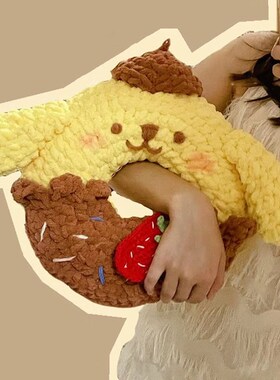 手工编织DIY钩针材料包自制帕恰狗甜甜圈抱枕编织可爱送女友礼物
