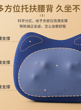 充电电动腰背部按摩器办公室护腰靠枕家用热敷车载揉捏智能按摩枕