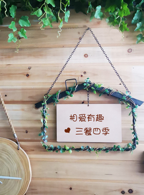 铁艺挂牌创意LED灯欢迎光临营业中谢绝还价花店铺门口提示牌定制