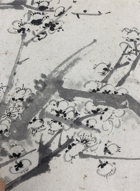 清代 恽寿平花卉图长卷名家水墨写意花鸟图临摹学习画稿素材微喷