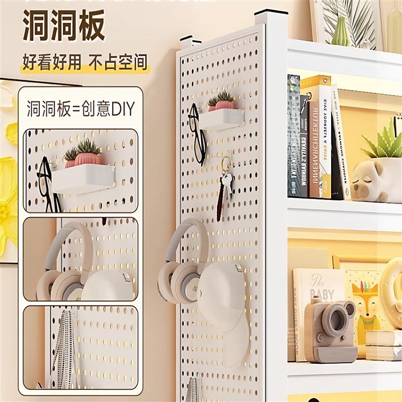 Household multi-layer hole board rack balcony floor-standing storage rack supermarket express rack warehouse angle steel goods
