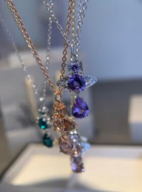 《现货秒发》土星人鱼之泪项链女高级感轻奢小众颈联