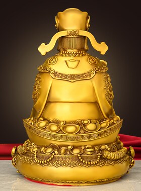 铜文财神财神爷摆件家居客厅摆放店铺开业礼品前台供奉桌面装饰