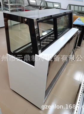 厂家新款 九盘雪糕柜 gelato showcase 110V 硬冰淇淋展示柜
