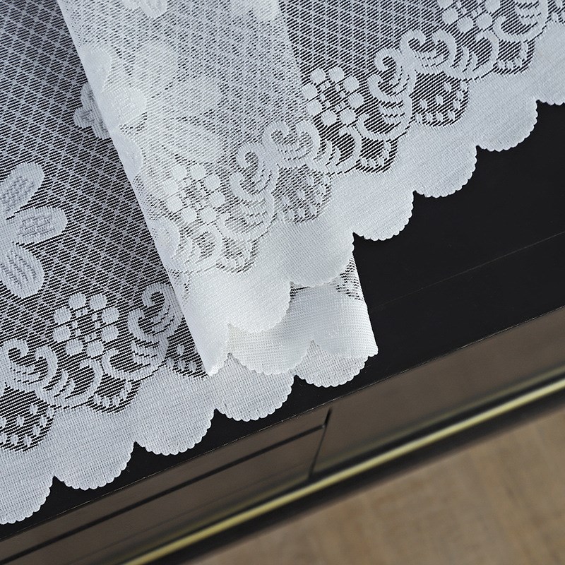Lace coffee table cloth rectangular dust-proof cover cloth home cloth simple style plain color chrysanthemum tablecloth