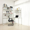 Simple bookshelf hole board desktop storage rack wrought iron table storage small shelf student dormitory desk organization rack