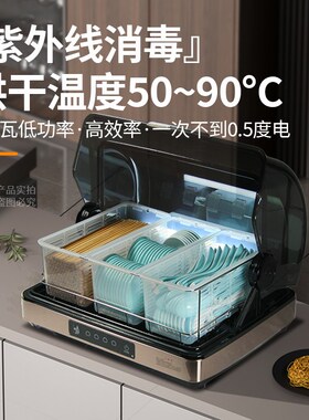 筷子消毒机商用密胺勺子调料味碟收纳盒免沥水餐厅酒店食堂烘干柜