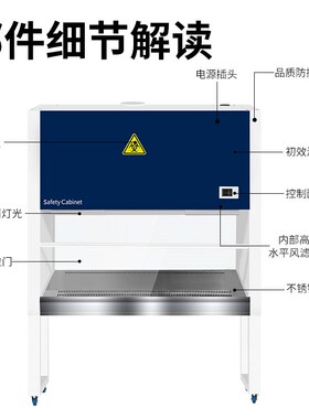生物安全柜实验室二级洁净柜单人双人三人医疗屠宰场PCR阳性对照