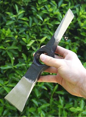 德国进口洋镐柴斧头砍柴镐头农具扁尖双扁镐斧锻打锄头开荒工具斧