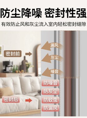 防盗门门缝密封条隔音自粘型进户门门框门窗防风入户房门防撞胶条