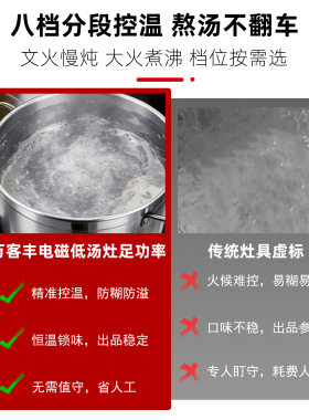 商用电磁大功率低汤灶卤肉煲汤灶
