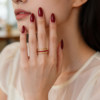 Queyunlai's ancient method of dotting diamonds and turning gold ring pure gold 999 hourly turning ring is simple and fashionable to give to your girlfriend