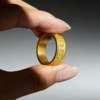 Queyunlai Ancient Gold Ring Closed Chilong Pure Gold 999 Ring Retro Style Men's Customized Style