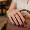 Queyunlai's ancient method of dotting diamonds and turning gold ring pure gold 999 hourly turning ring is simple and fashionable to give to your girlfriend