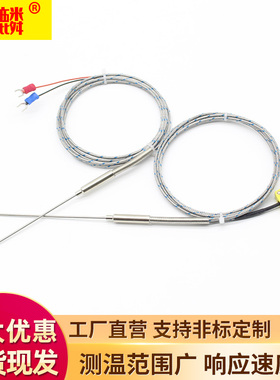 K型铠装热电偶E/J型探头探针式热电阻WRNK-191温度传感器可弯曲