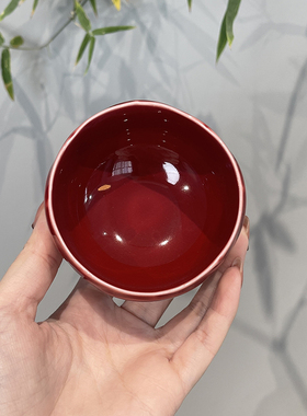 惊蛰 浮雕主人杯莲花多色陶瓷单个功夫茶杯加厚个人杯品茗杯