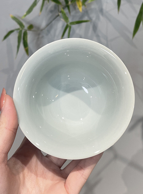 惊蛰仿古手绘兰花单个盖碗二才盖碗带盖泡茶杯单个茶碗陶瓷茶具