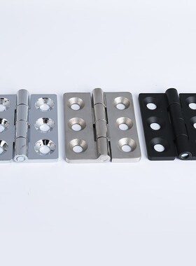 锌合金铰链合页重型工业黑色铝合金合页电柜铰链电箱柜门机箱铰链