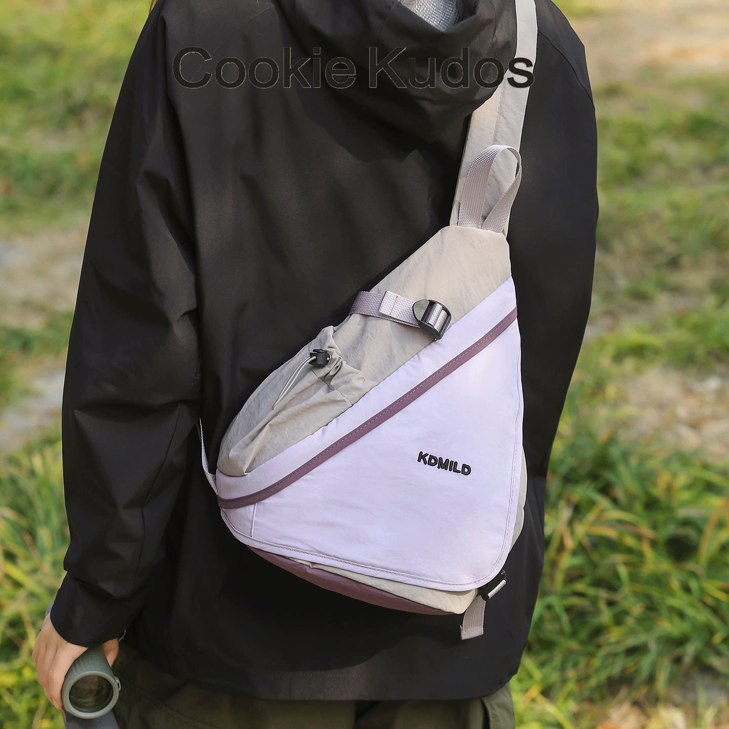 Cookie Kudos contrasting color crossbody chest bag for men and women outdoor leisure sports waterproof lightweight large capacity storage bag