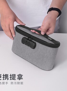 回墨印章收纳包公章包多功能带锁印台印尼收纳多格便携印泥公张袋
