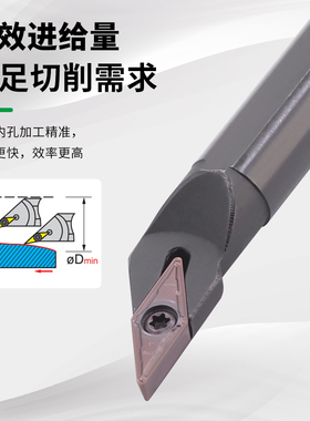数控螺钉式内孔车刀杆菱形刀片96度S12M/S16Q/S20R/S25S/SVXBR/L