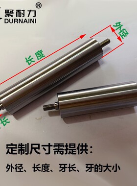 带轴心双头牙平皮带用惰轮双轴承滚轮砂带机铁轮从动轮无动力压轮