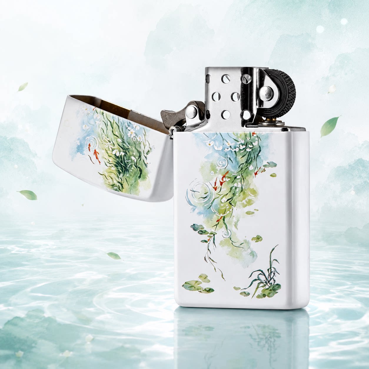 ZIPPO 纤巧系列 镜花水月 之宝防风煤油打火机送情侣生日礼物 巧打实拍商品图