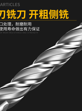高速钢加长铣刀直柄白钢立铣刀2 3 4 5 6 8 10 12mm三刃特长