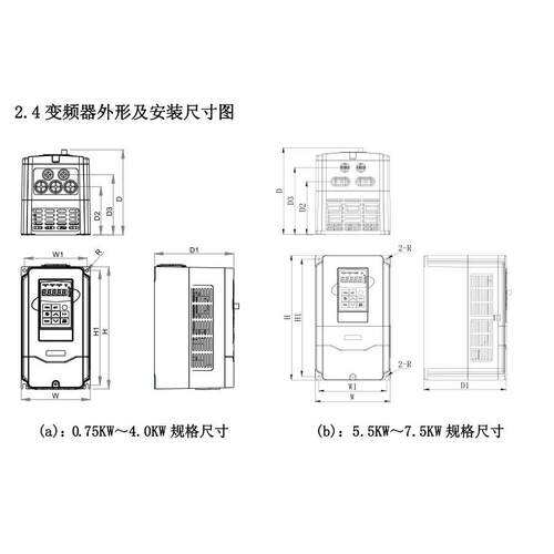 易驱变频器 CV3100-4T0110M/4T0150FP (B) 16C 11/15KW 380V - 图2