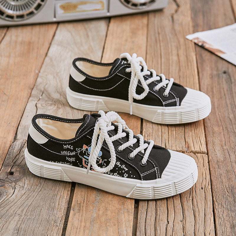 人本休闲鞋女韩版平底鞋百搭板鞋小白鞋春夏鞋子女鞋复0323