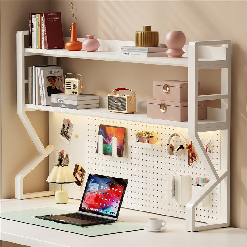 Bookshelf desktop storage rack hole board student home study desk storage shelf table simple office files