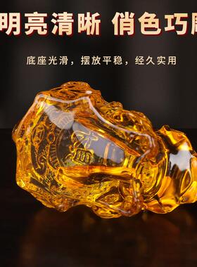 琉璃水晶兔子摆件生肖玉兔工艺品属兔创意生日礼物家居装饰小摆设