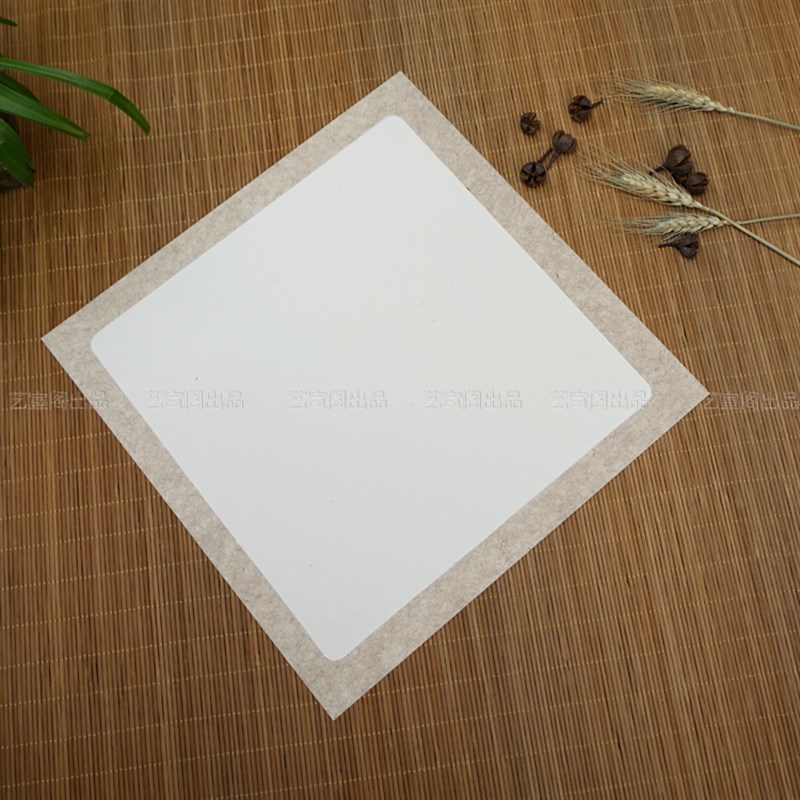 Yixuange raw and cooked Xuanma paper soft card round lens calligraphy frame blank Chinese painting rice paper fan card 5 sheets