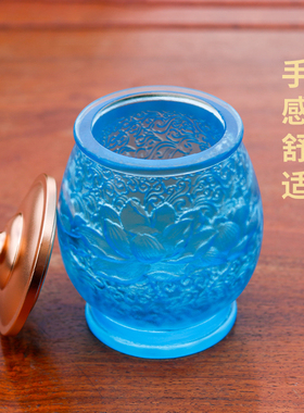 古法琉璃供水杯供佛佛佛贡杯用品圣水家用桌面供前摆件供杯杯水杯